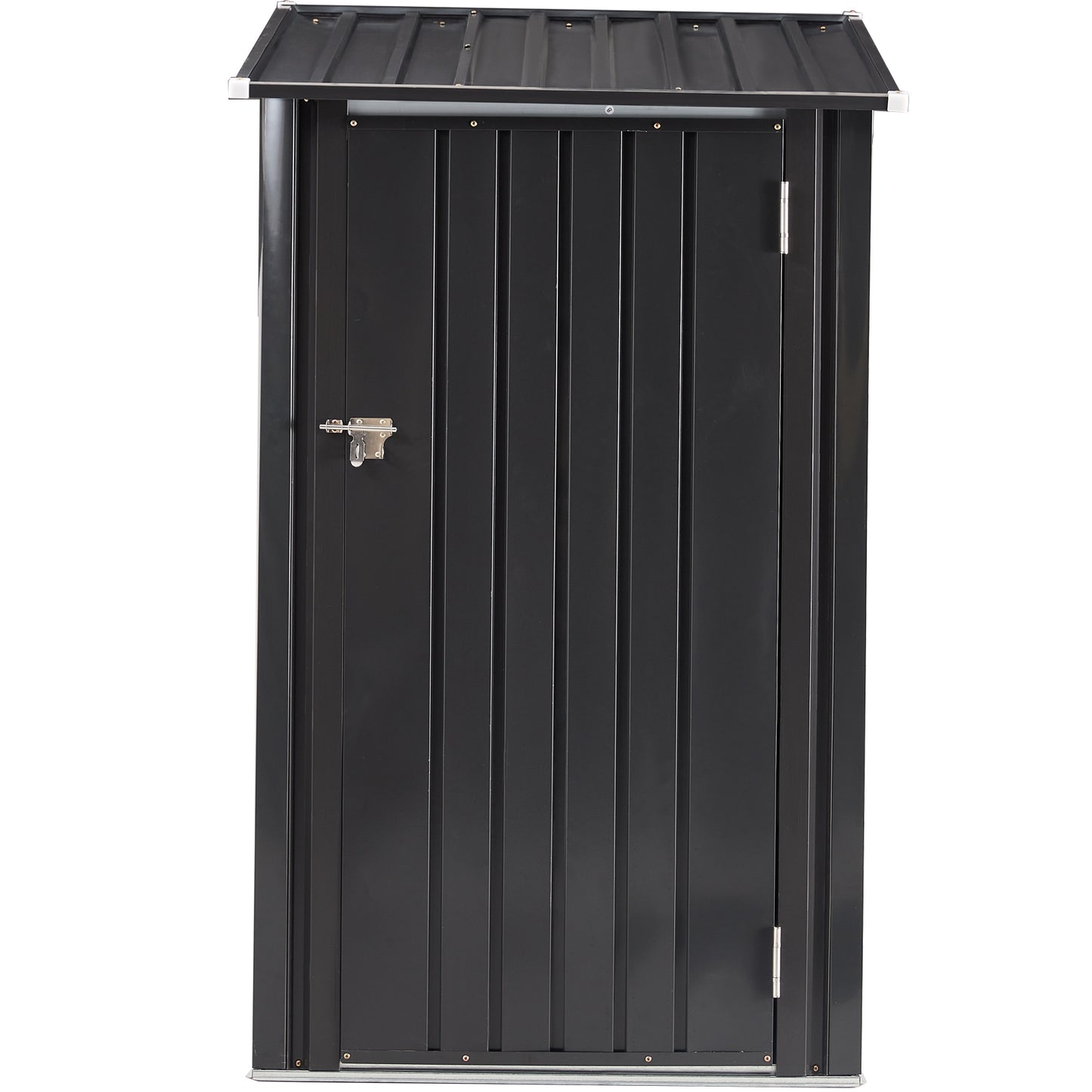 Outdoor Storage Shed, 3 x 3 FT Metal Steel Garden Shed with Single Lockable Door, Small Shed Outdoor Steel Utility Tool Shed for Backyard Patio Garden Lawn image 2