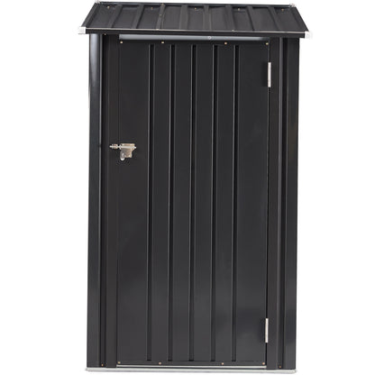 Outdoor Storage Shed, 3 x 3 FT Metal Steel Garden Shed with Single Lockable Door, Small Shed Outdoor Steel Utility Tool Shed for Backyard Patio Garden Lawn image 2