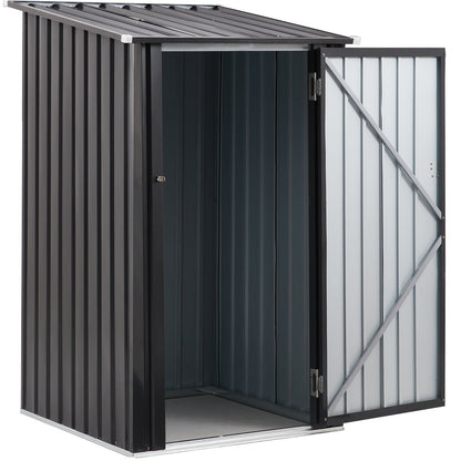 Outdoor Storage Shed, 3 x 3 FT Metal Steel Garden Shed with Single Lockable Door, Small Shed Outdoor Steel Utility Tool Shed for Backyard Patio Garden Lawn image 3
