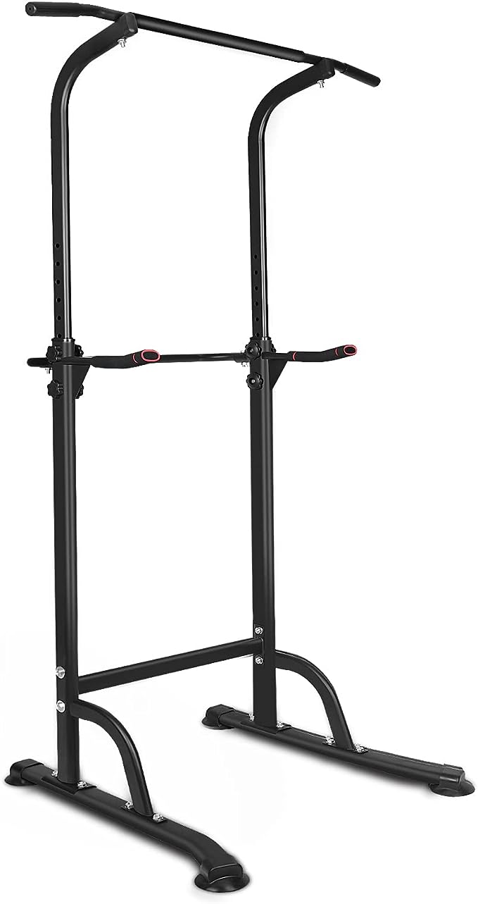 Sport Power Tower Workout Dip Station Pull Up Bar, Height Adjustable Multi-Function Dip Stand for Home Gym Strength Training Fitness Equipment image 1