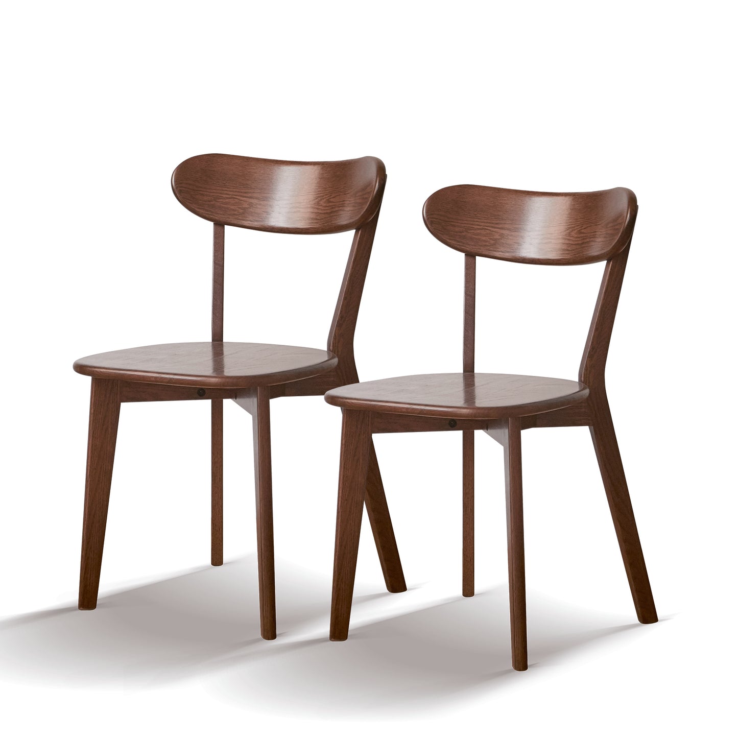 (Set of 2 pcs) Dining chair wooden FAS grade oak natural wood made in North America 100% dirt-free wood chair solid chair table chair wooden living room chair simple and natural 46.5 * 54 * 80cm image 1