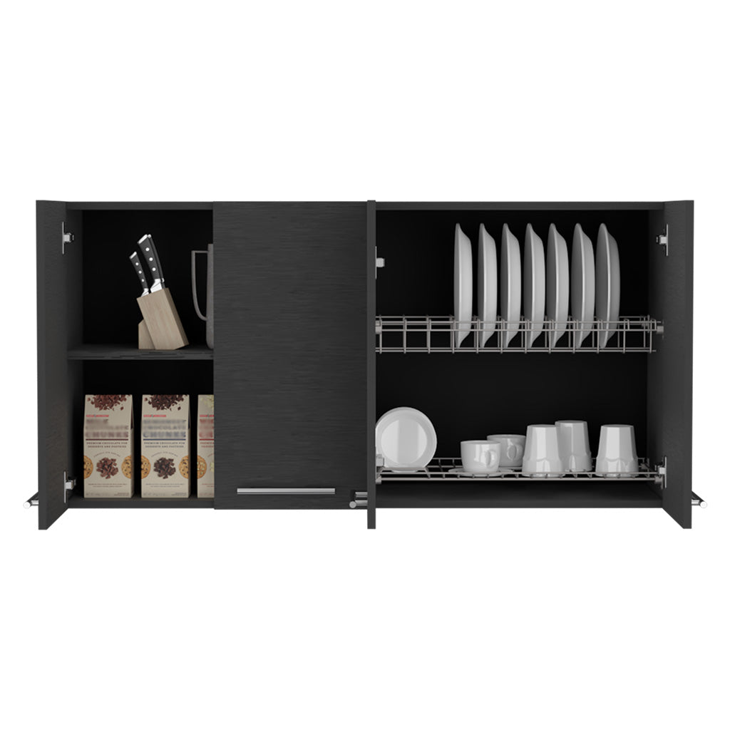 Kitchen Cabinet Durham, Four Doors, Black Wengue Finish image 6