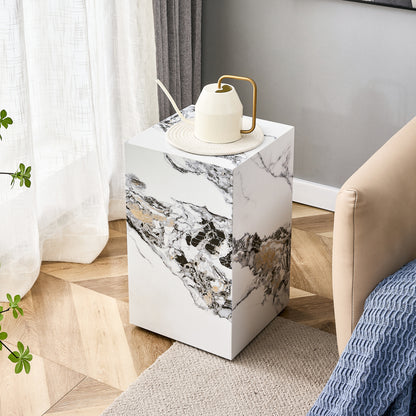 Modern white MDF + sticker material, cube fashion texture design coffee table, suitable for various situations and scenes, is a good choice for home decoration. image 2