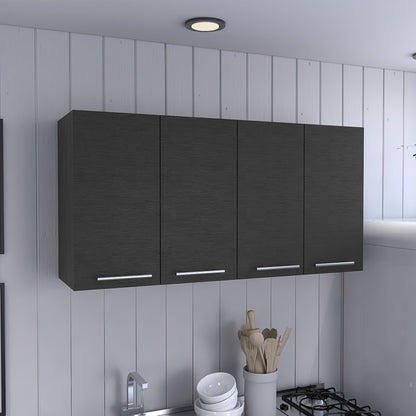 Kitchen Cabinet Durham, Four Doors, Black Wengue Finish image 1