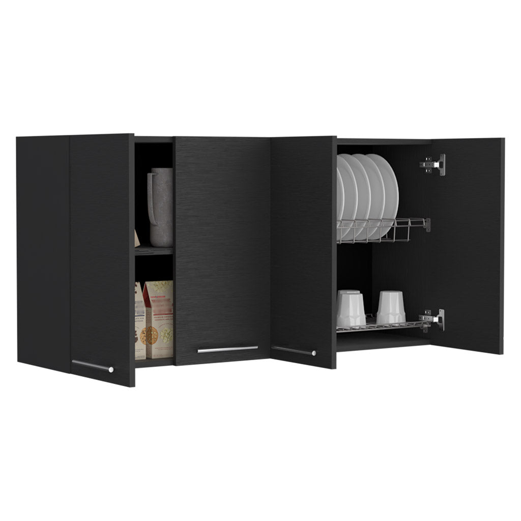 Kitchen Cabinet Durham, Four Doors, Black Wengue Finish image 3