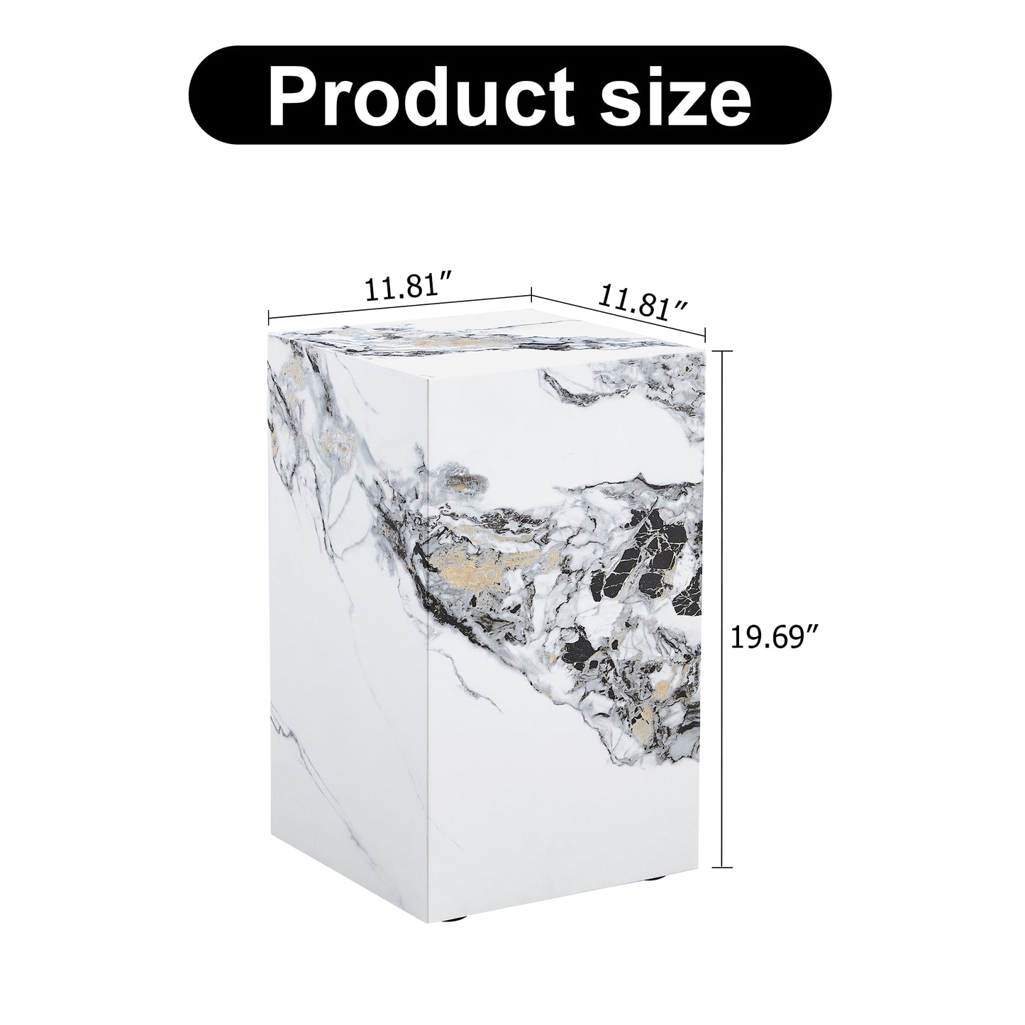 Modern white MDF + sticker material, cube fashion texture design coffee table, suitable for various situations and scenes, is a good choice for home decoration. image 5