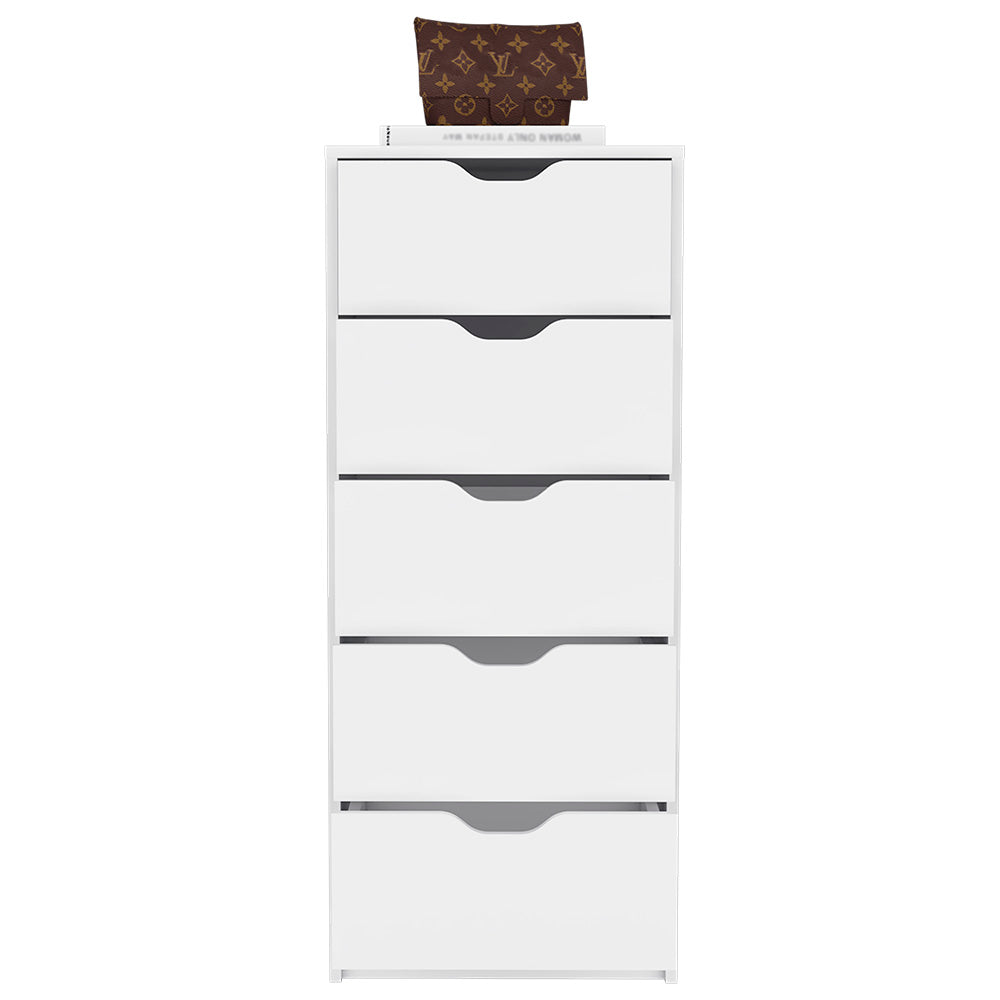 Dresser Kamran, Five Drawer Narrows, White Finish image 4