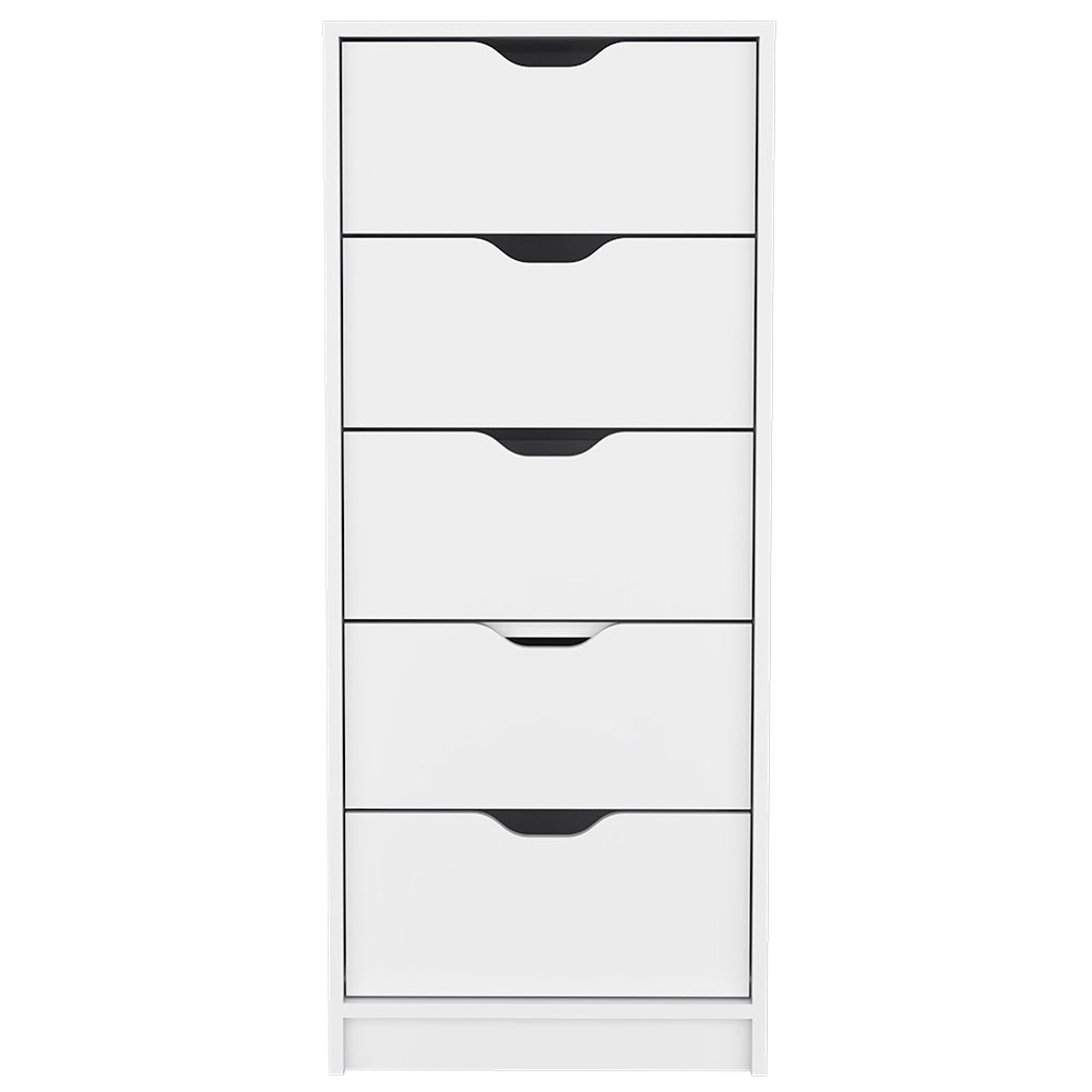 Dresser Kamran, Five Drawer Narrows, White Finish image 3