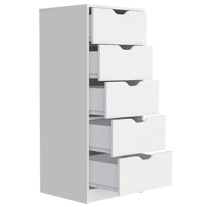 Dresser Kamran, Five Drawer Narrows, White Finish image 5