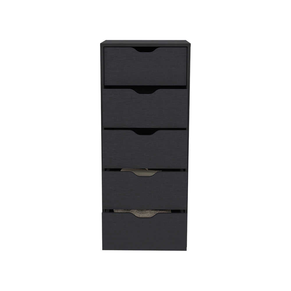 Dresser Kamran, Five Drawers Narrow, Black Wengue Finish image 4