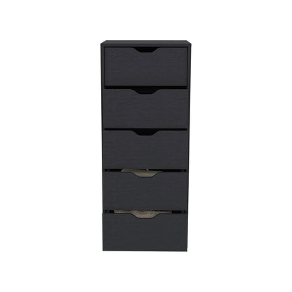 Dresser Kamran, Five Drawers Narrow, Black Wengue Finish image 4
