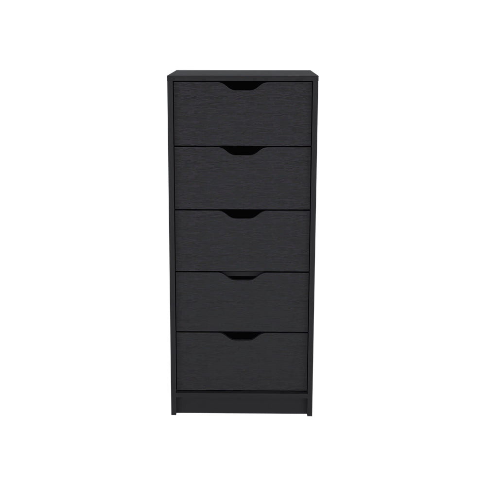 Dresser Kamran, Five Drawers Narrow, Black Wengue Finish image 3