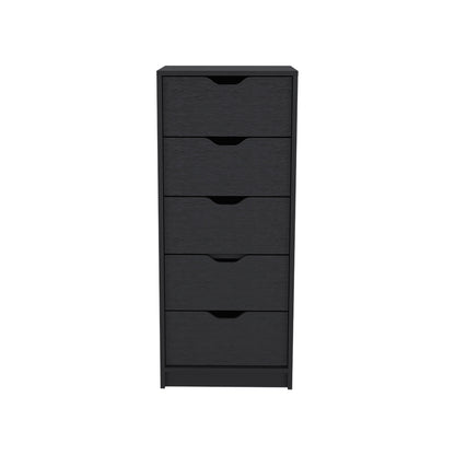 Dresser Kamran, Five Drawers Narrow, Black Wengue Finish image 3