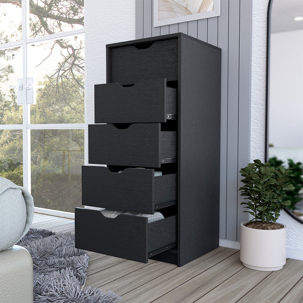 Dresser Kamran, Five Drawers Narrow, Black Wengue Finish image 6