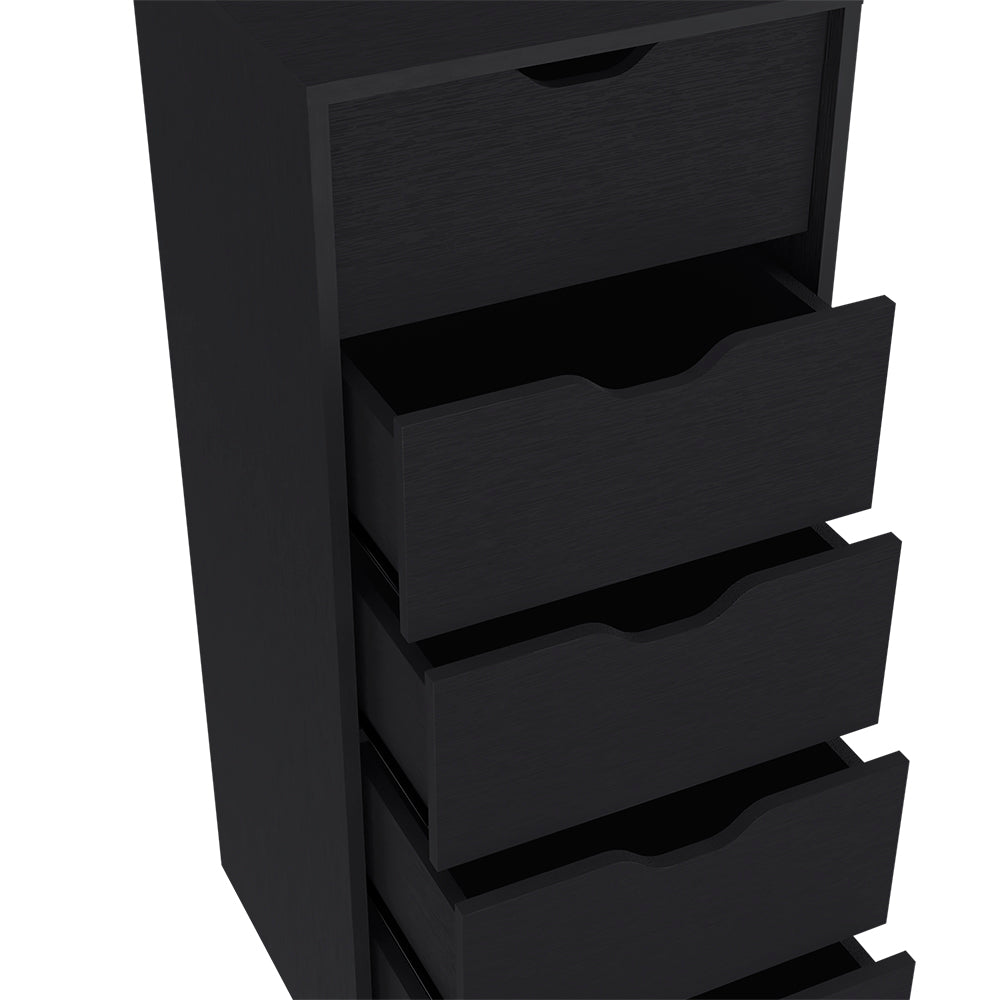Dresser Kamran, Five Drawers Narrow, Black Wengue Finish image 7