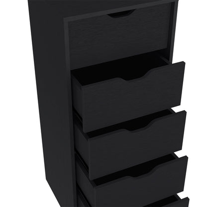 Dresser Kamran, Five Drawers Narrow, Black Wengue Finish image 7