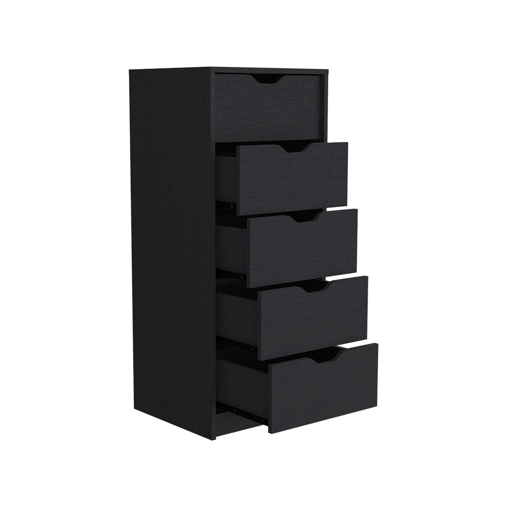 Dresser Kamran, Five Drawers Narrow, Black Wengue Finish image 2