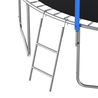 12FT Trampoline with Slide and Swings, ASTM Approved Large Recreational Trampoline with Basketball Hoop and Ladder,Outdoor Backyard Trampoline with Net, Capacity for Kids and Adults image 3