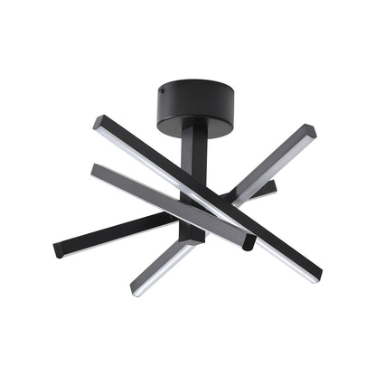 12 Inch Modern LED Ceiling Light, Geometric Starburst Design with Black Finish for Living Room, Bedroom, and Hallways image 11