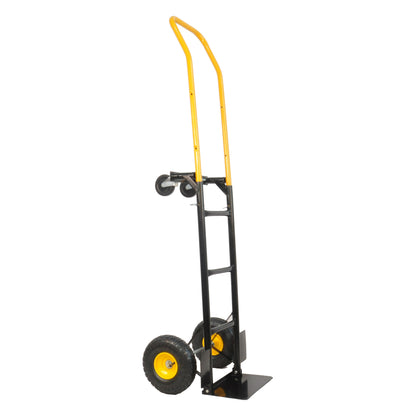 HT1006BK-YL Hand Truck Dual Purpose 2 Wheel Dolly Cart and 4 Wheel Push Cart with Swivel Wheels 330 Lbs Capacity Heavy Duty Platform Cart for Moving/Warehouse/Garden/Grocery image 11