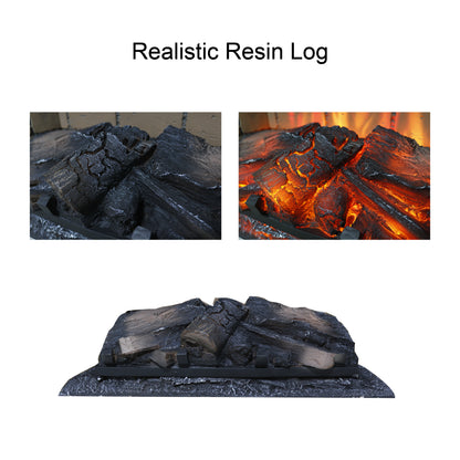 23 inch infrared quartz heater fireplace insert -woodlog version with brick image 5