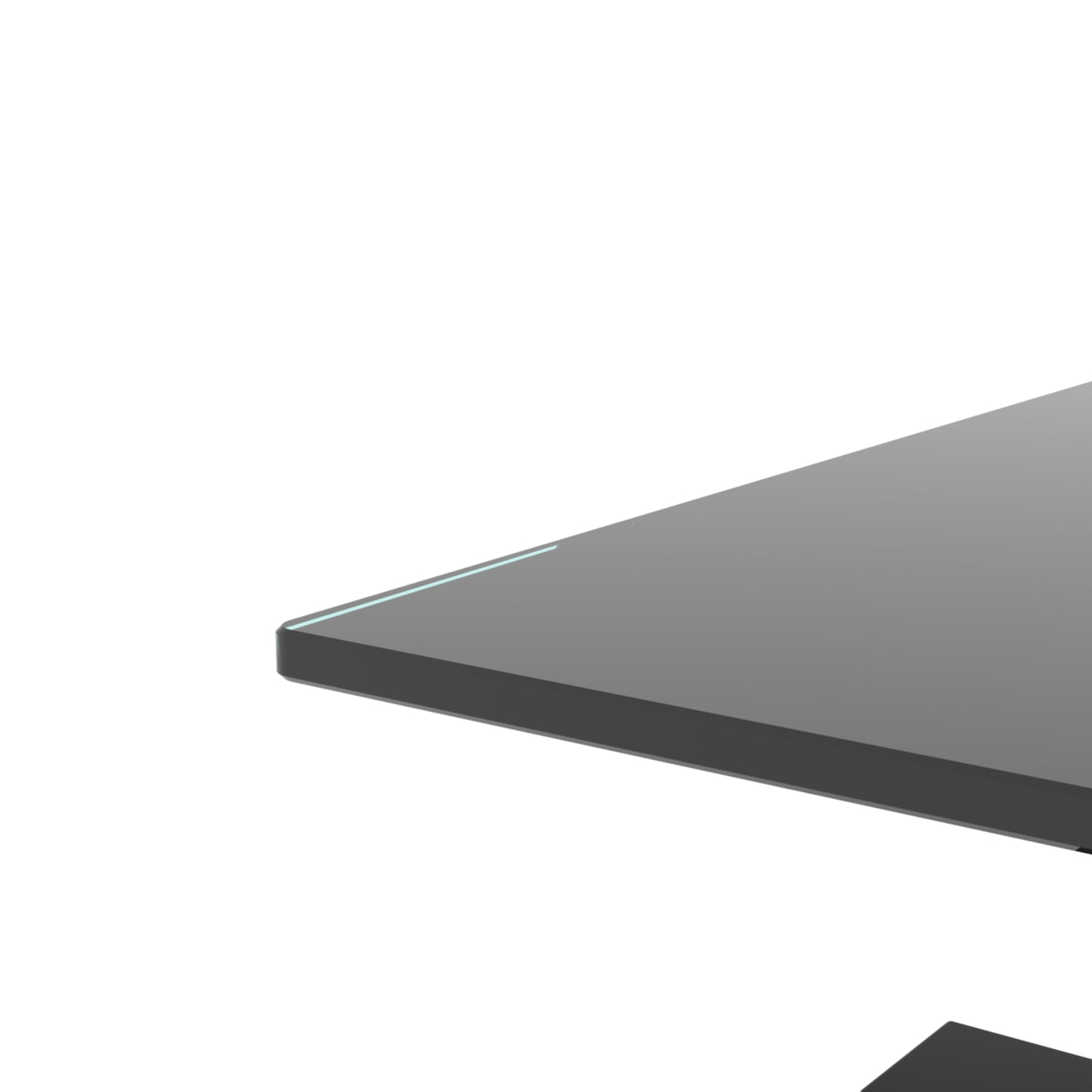 Rectangle Black Glass Coffee Table, Clear Coffee Table,Modern Side Center Tables for Living Room,Living Room Furniture (Old Sku:W24138125) image 9