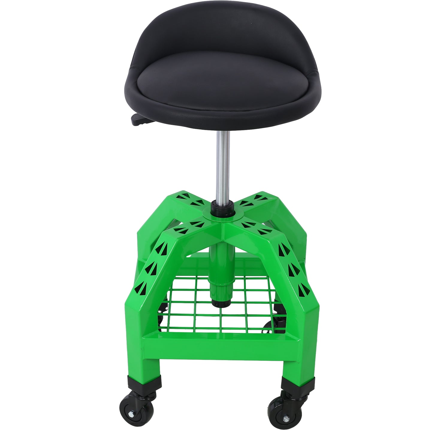 Pneumatic 360 Degree Swivel Stool, Mechanics Rolling Creeper Seat, Heavy Duty Rolling Mechanics Stool, Shop Stool with Casters green image 2