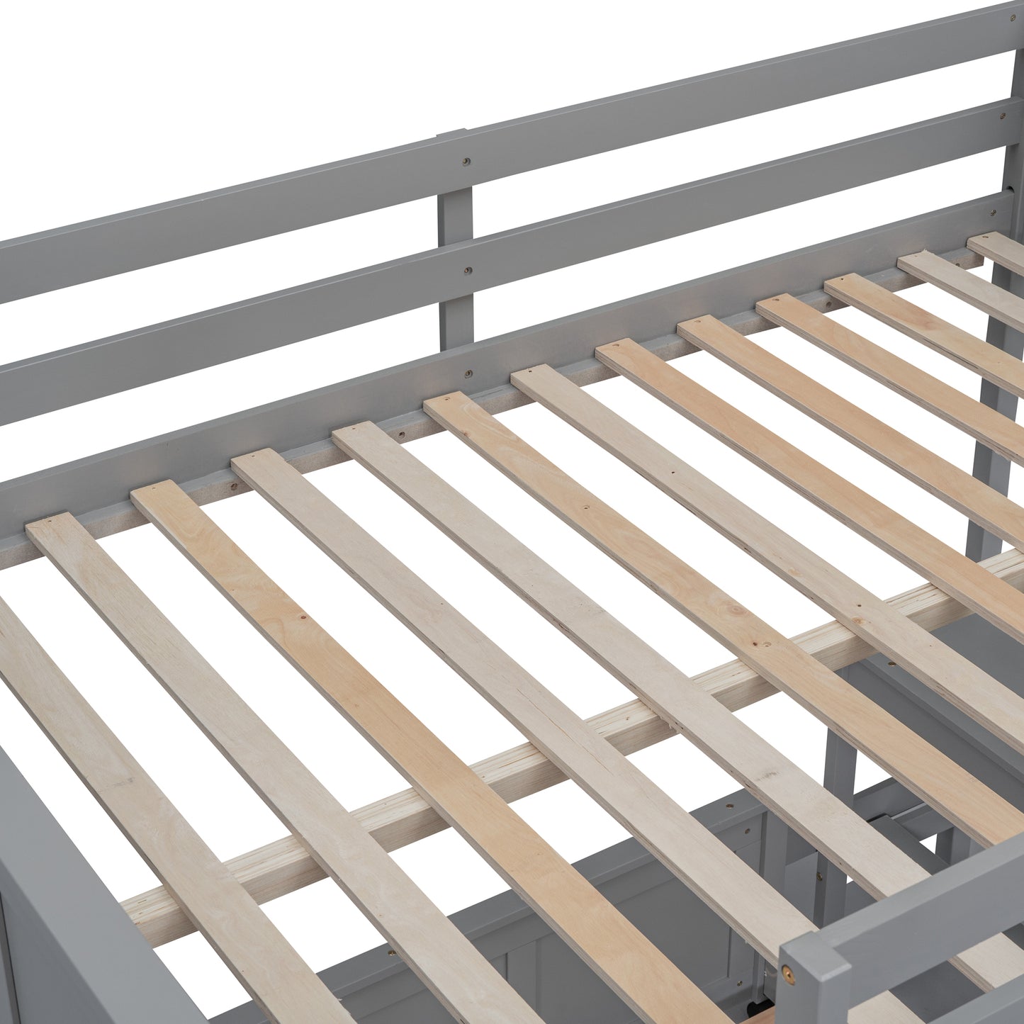 Full Over Full Bunk Bed with Desk, Gray(OLD SKU:LT001006AAE) image 12
