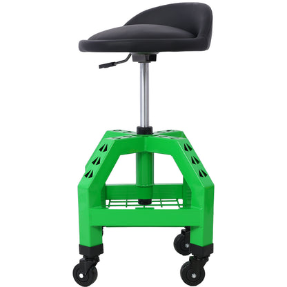 Pneumatic 360 Degree Swivel Stool, Mechanics Rolling Creeper Seat, Heavy Duty Rolling Mechanics Stool, Shop Stool with Casters green image 7