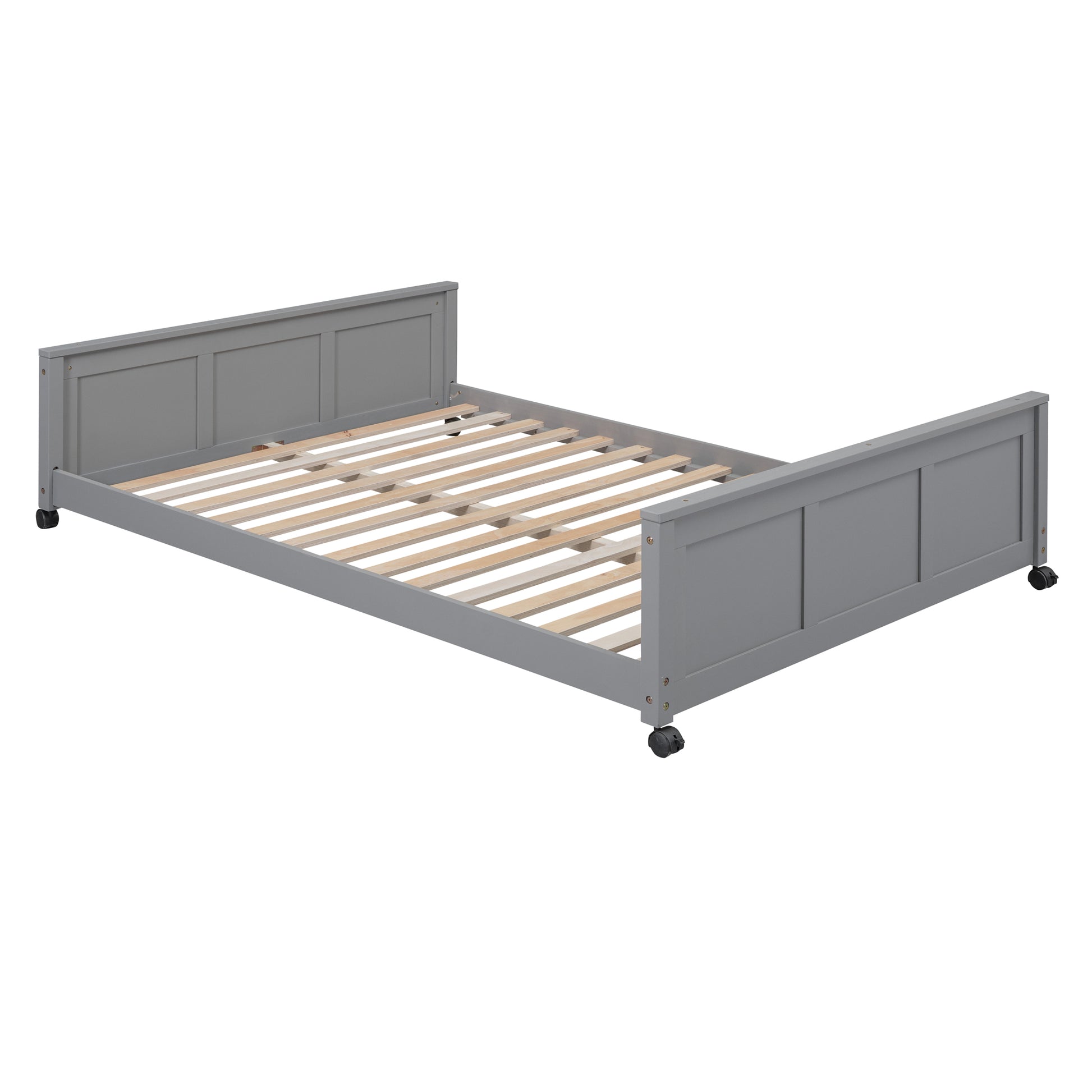 Full Over Full Bunk Bed with Desk, Gray(OLD SKU:LT001006AAE) image 10