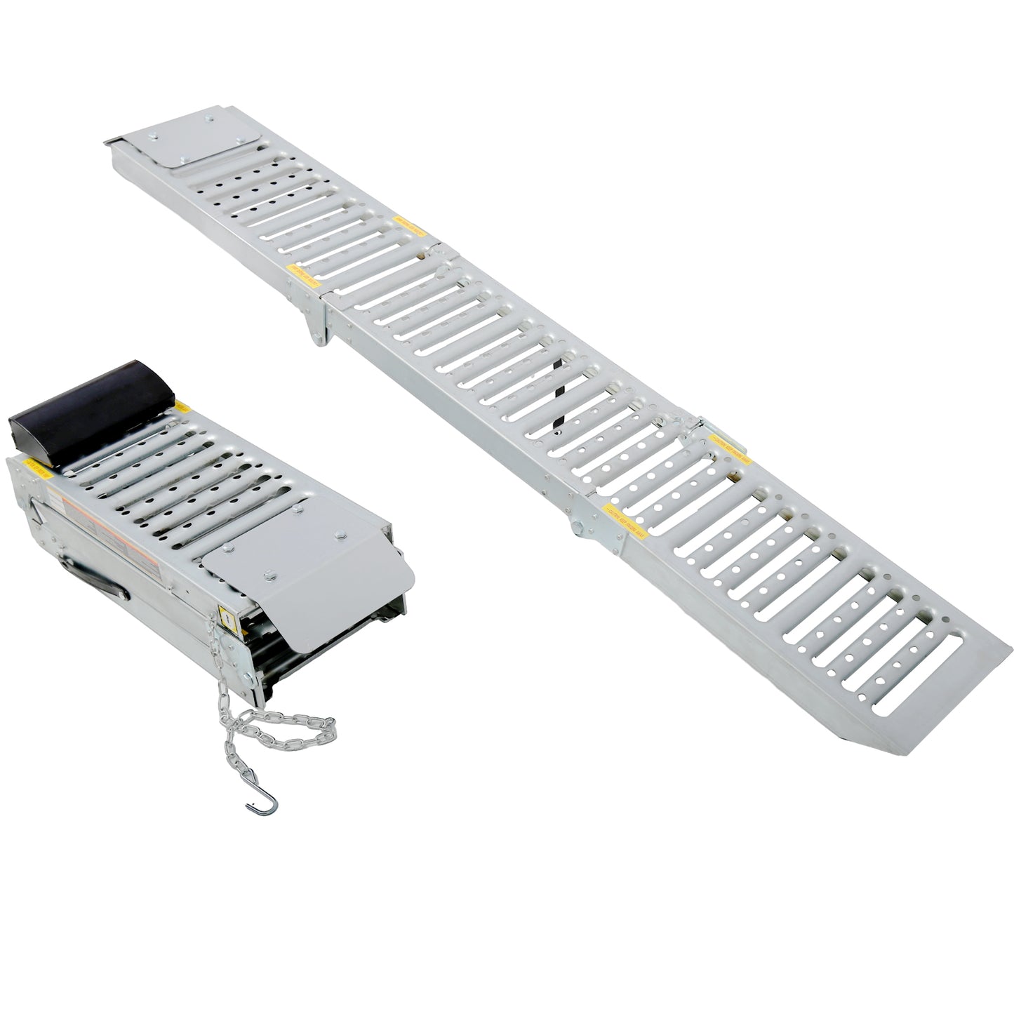 2 Sets Foldable Ferruginous Car Ramp, Portable Easy Fold Lightweight Ramp for Car Truck SUV Motorcycle ATV Bearing Capacity of Expand 1000lbs image 2