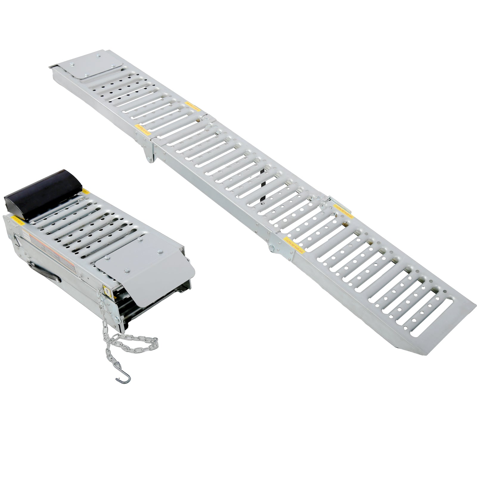 2 Sets Foldable Ferruginous Car Ramp, Portable Easy Fold Lightweight Ramp for Car Truck SUV Motorcycle ATV Bearing Capacity of Expand 1000lbs image 2