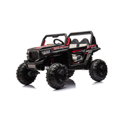 12v7a*2 30w*4 Four-wheel drive leather seat one button start,forward and backward, high and low speed,  music, front light, power display,  two doors can open, 2.4G R/C, seat belt four wheel absorber