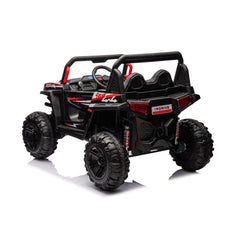 12v7a*2 30w*4 Four-wheel drive leather seat one button start,forward and backward, high and low speed,  music, front light, power display,  two doors can open, 2.4G R/C, seat belt four wheel absorber