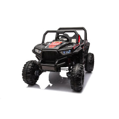 12v7a*2 30w*4 Four-wheel drive leather seat one button start,forward and backward, high and low speed,  music, front light, power display,  two doors can open, 2.4G R/C, seat belt four wheel absorber