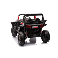 12v7a*2 30w*4 Four-wheel drive leather seat one button start,forward and backward, high and low speed,  music, front light, power display,  two doors can open, 2.4G R/C, seat belt four wheel absorber
