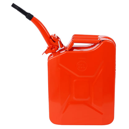 20 Liter (5 Gallon) Jerry Fuel Can with Flexible Spout, Portable Jerry Cans Fuel Tank Steel Fuel Can, Fuels Gasoline Cars, Trucks, Equipment,RED 4pcs/set image 3