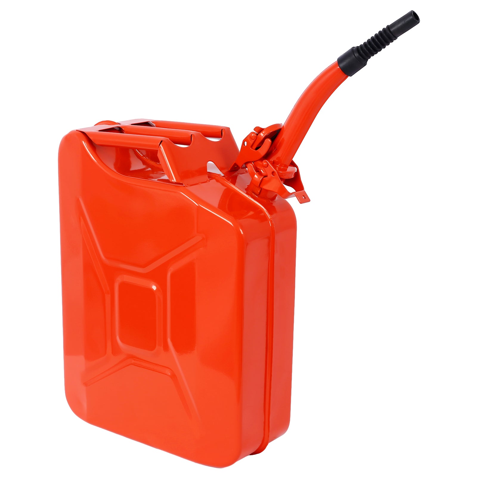 20 Liter (5 Gallon) Jerry Fuel Can with Flexible Spout, Portable Jerry Cans Fuel Tank Steel Fuel Can, Fuels Gasoline Cars, Trucks, Equipment,RED 4pcs/set image 4