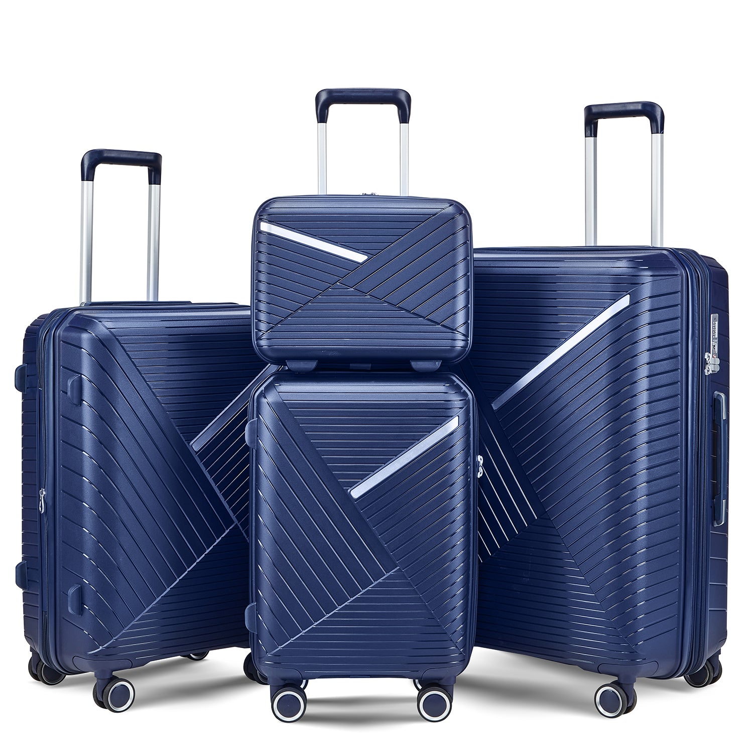 Luggage Sets 4 Piece(14/20/24/28), Expandable Lightweight Suitcase with 4 Double 360 Degrees Mute Spinner Wheels PP Materials Durable TSA Lock Travel Luggage image 1