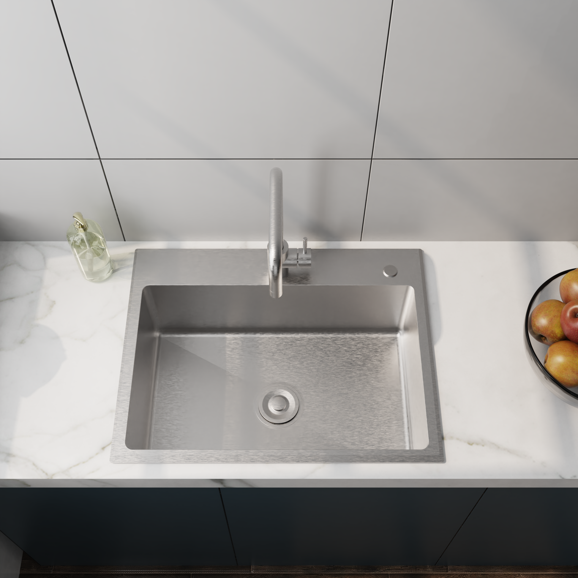 24in Stainless Steel Washing Sink w/ Faucet Hoses and Drain Head Only(Update) image 10