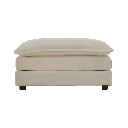 Chenille Fabric Ottomans Footrest to Combine with 2 Seater Sofa, 3 Seater Sofa and 4 Seater Sofa, Light Coffee image 1