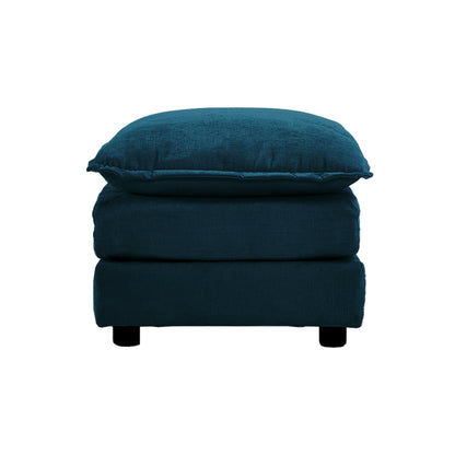 Chenille Fabric Ottomans Footrest to Combine with 2 Seater Sofa, 3 Seater Sofa and 4 Seater Sofa, Blue Chenille image 2