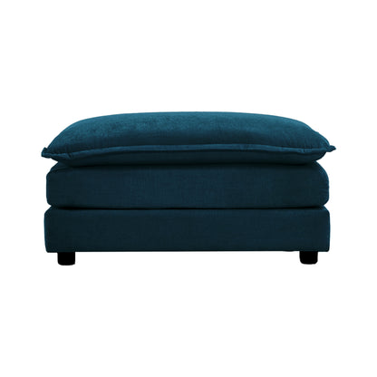 Chenille Fabric Ottomans Footrest to Combine with 2 Seater Sofa, 3 Seater Sofa and 4 Seater Sofa, Blue Chenille image 3