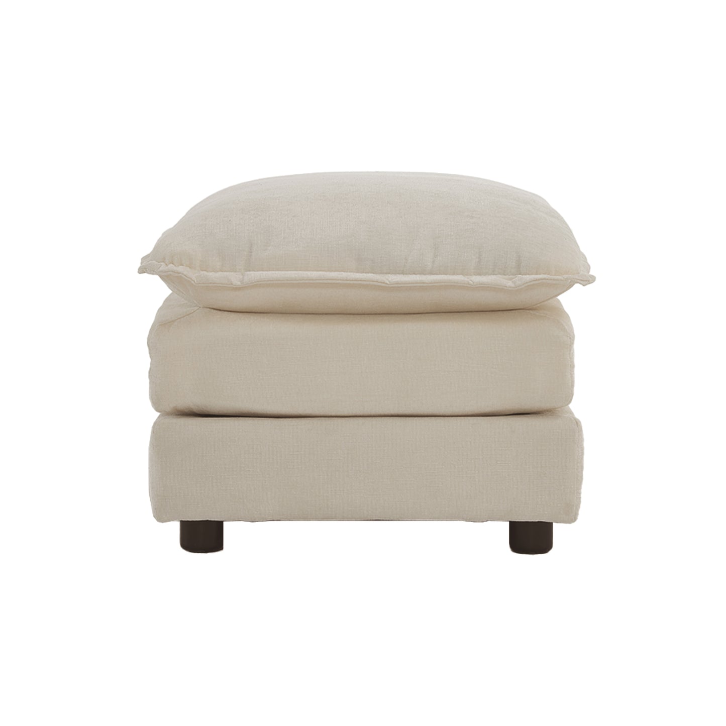 Chenille Fabric Ottomans Footrest to Combine with 2 Seater Sofa, 3 Seater Sofa and 4 Seater Sofa, Light Coffee image 8