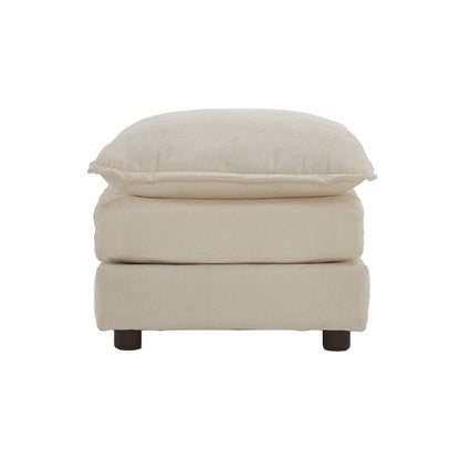 Chenille Fabric Ottomans Footrest to Combine with 2 Seater Sofa, 3 Seater Sofa and 4 Seater Sofa, Light Coffee image 8