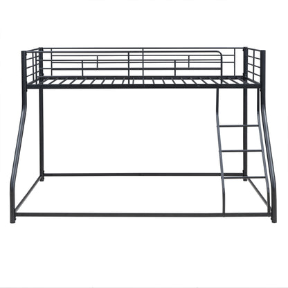 Metal Floor Bunk Bed, Twin XL over Queen, Black image 10