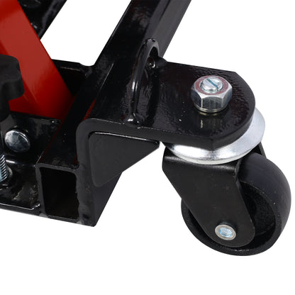 Hydraulic Motorcycle Lift Jack, 1500 LBS Capacity ATV Scissor Lift Jack, Portable Motorcycle Lift Table with 4 Wheels, Hydraulic Foot-Operated Hoist Stand for Motorcycle ATV UTV Powersports image 9