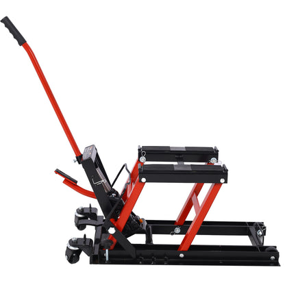 Hydraulic Motorcycle Lift Jack, 1500 LBS Capacity ATV Scissor Lift Jack, Portable Motorcycle Lift Table with 4 Wheels, Hydraulic Foot-Operated Hoist Stand for Motorcycle ATV UTV Powersports image 7