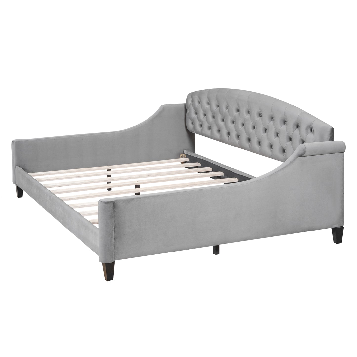 Modern Luxury Tufted Button Daybed, Full, Gray (Old SKU: SM001009AAE,GX001009AAE) image 11
