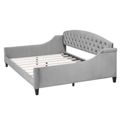 Modern Luxury Tufted Button Daybed, Full, Gray (Old SKU: SM001009AAE,GX001009AAE) image 11